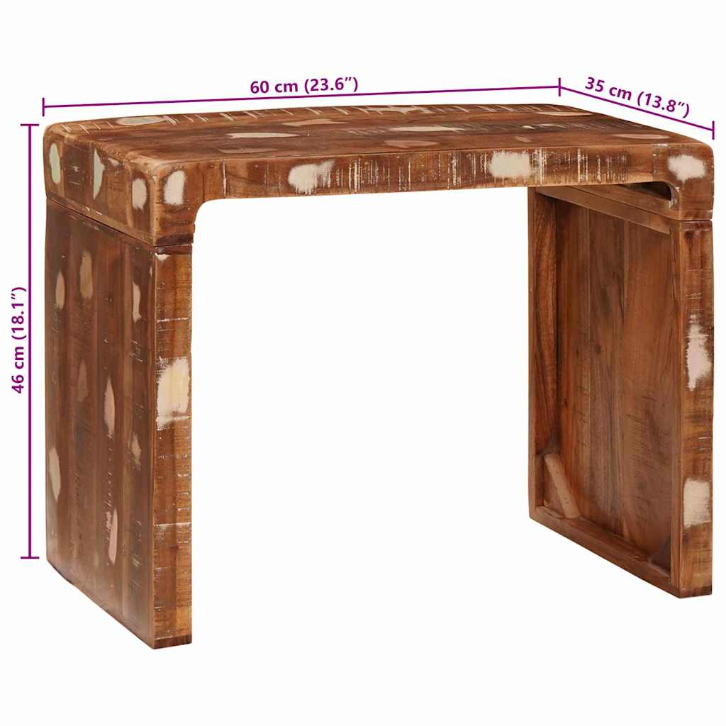 Endebord Brun 60 x 35 x 46 cm Solid genbrugs træ