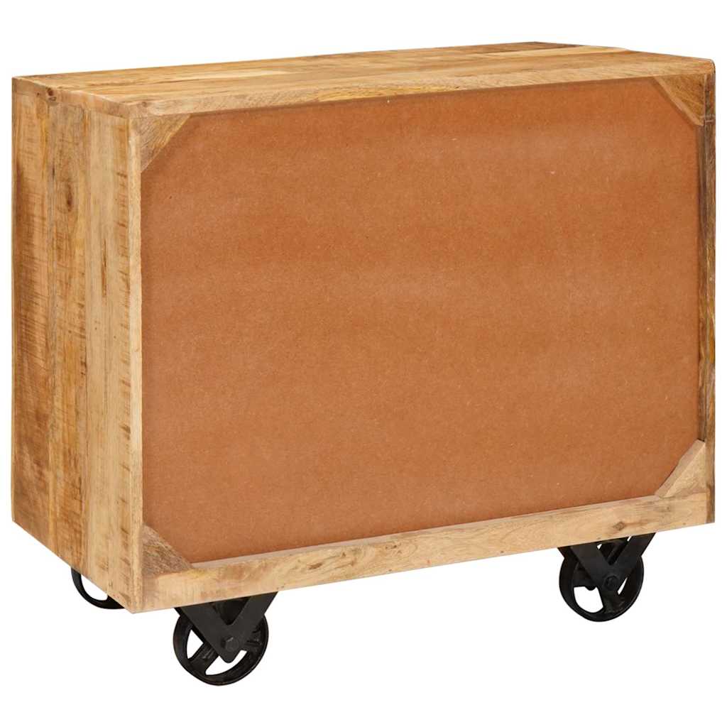 Sideskab med skuffe Brun 70 x 38 x 63 cm Massivt mangotræ