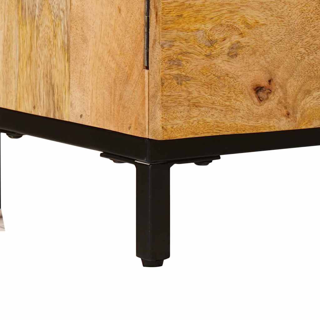 Opbevaringsskabe med dør Brun 110 x 30 x 40 cm Massivt mangotræ