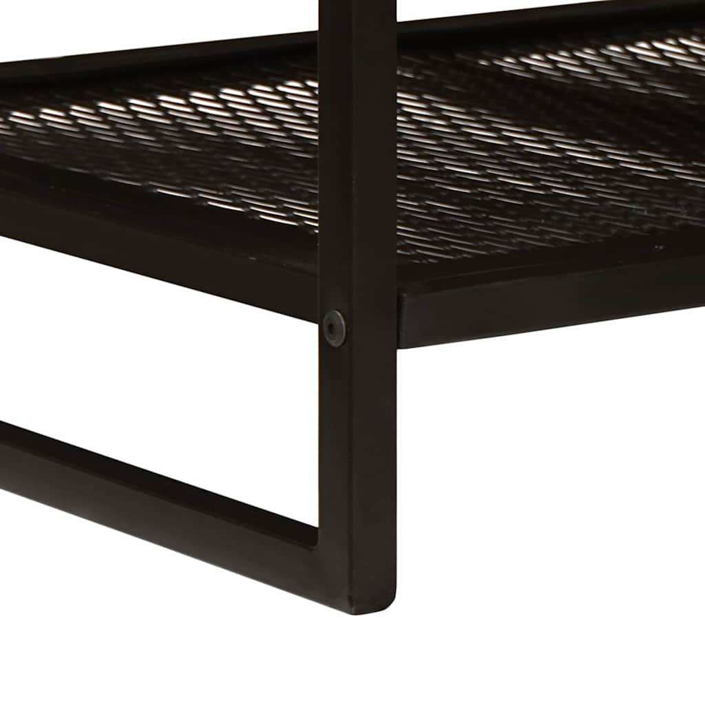 Sofabord Brun og sort 110 x 55 x 35 cm Massivt mangotræ