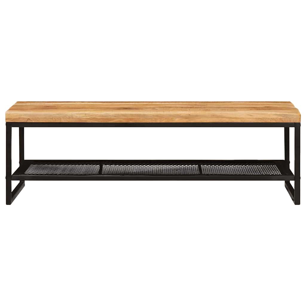 Sofabord Brun og sort 110 x 55 x 35 cm Massivt mangotræ