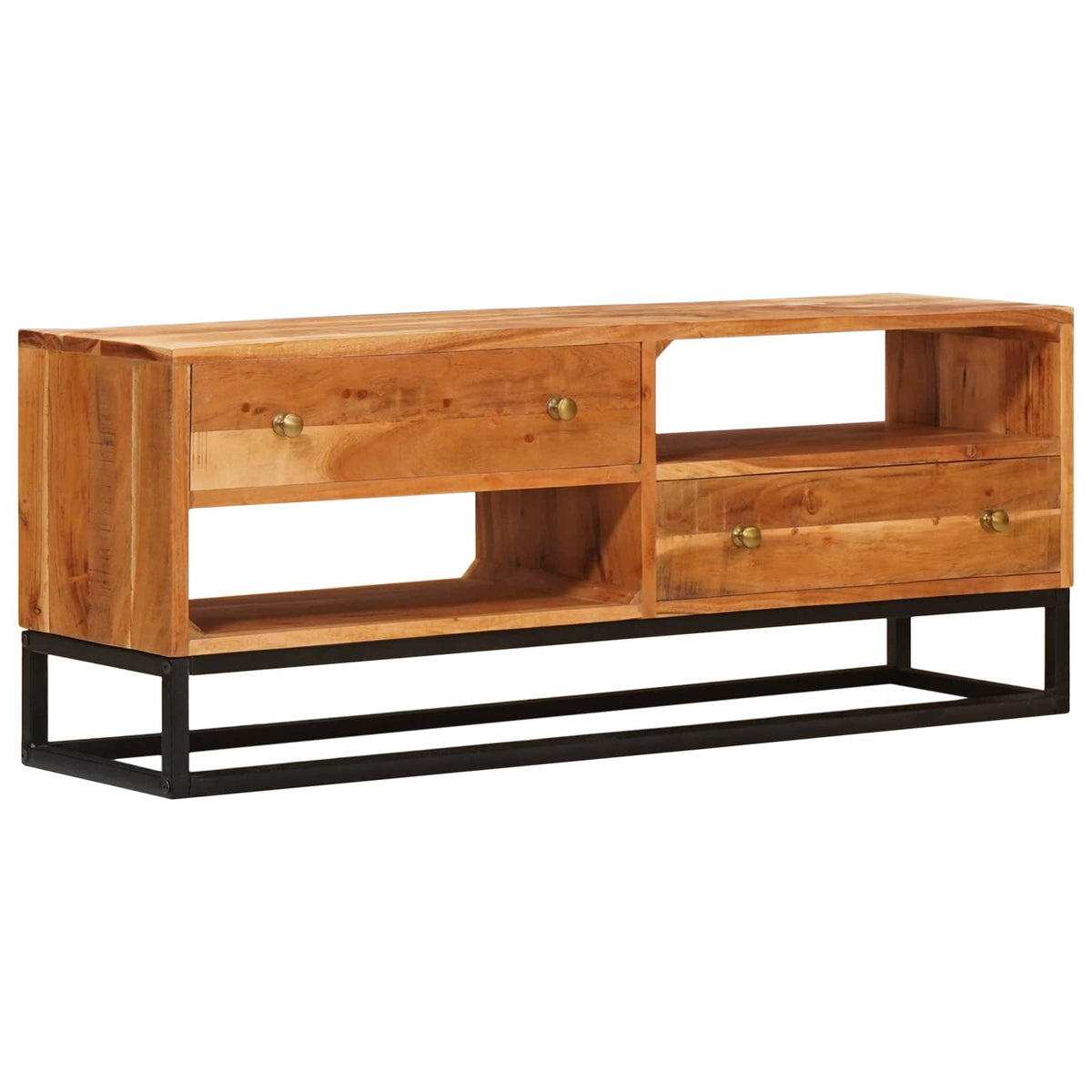 TV-skab Naturfarvet 110 x 30 x 44 cm Massivt Akacietræ