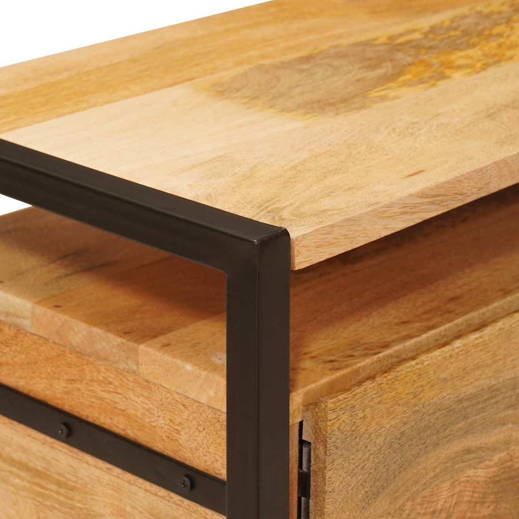 Opbevaringsskabe med dør Brun 110 x 30 x 40 cm Massivt mangotræ