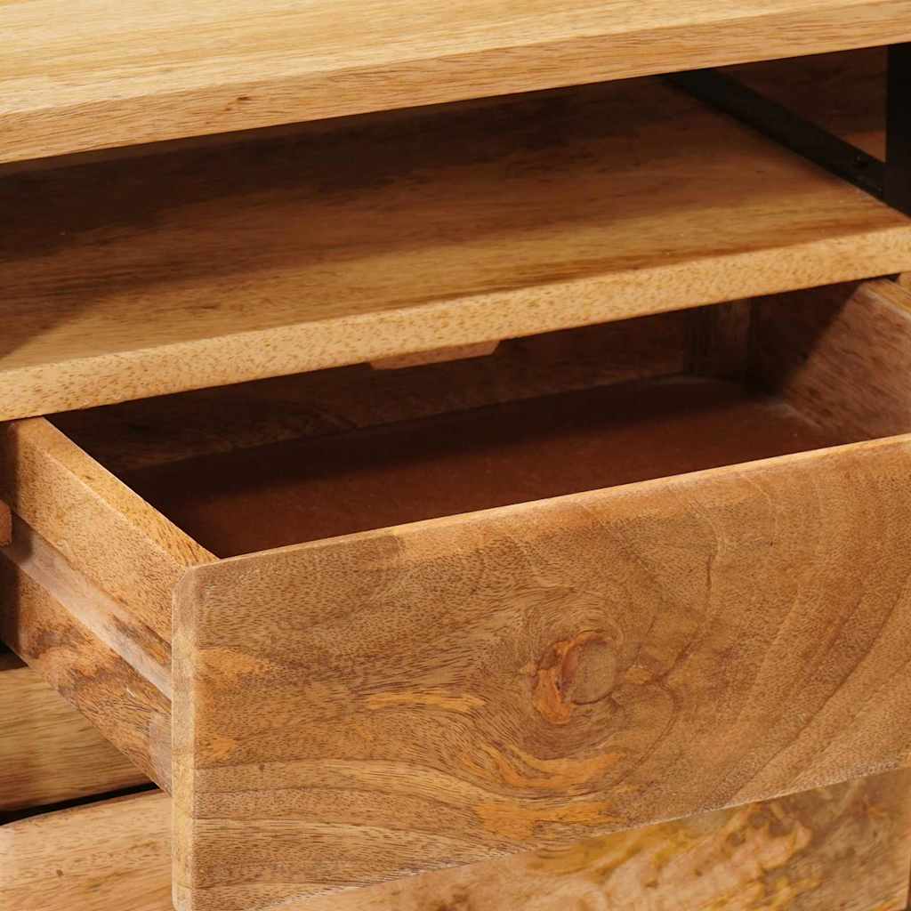 Opbevaringsskabe med dør Brun 110 x 30 x 40 cm Massivt mangotræ