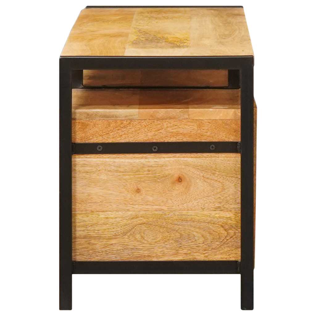Opbevaringsskabe med dør Brun 110 x 30 x 40 cm Massivt mangotræ