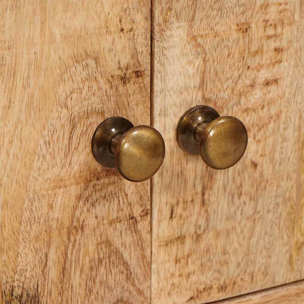 Opbevaringsskabe med dør Brun 110 x 30 x 45 cm Massivt mangotræ