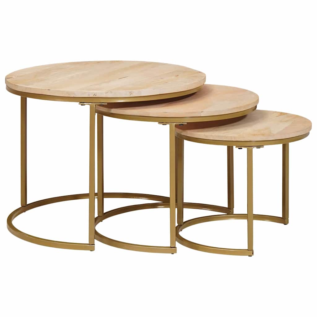 Nesting Kaffeborde 3 stk. Brun 60 x 60 x 45 cm