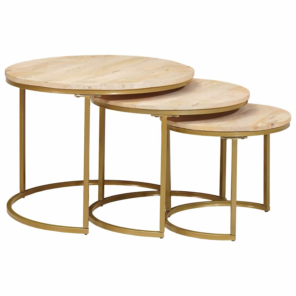 Nesting Kaffeborde 3 stk. Brun 60 x 60 x 45 cm