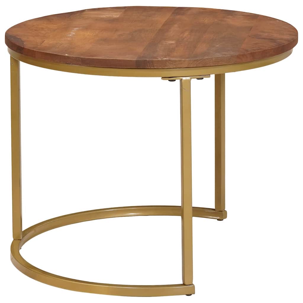Nesting Kaffeborde 3 stk. Honningbrun 60 x 60 x 45 cm