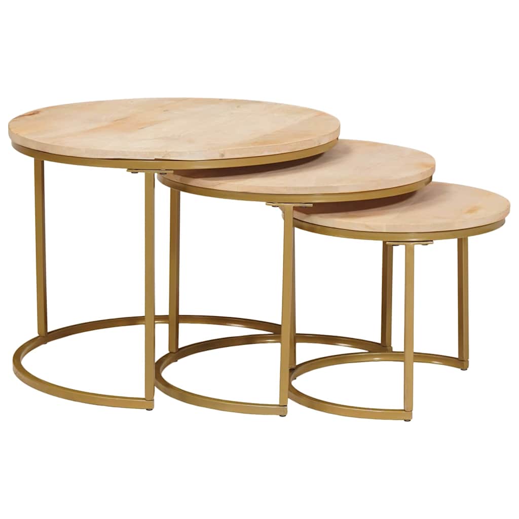 Nesting Kaffeborde 3 stk. Brun 54 x 54 x 40 cm