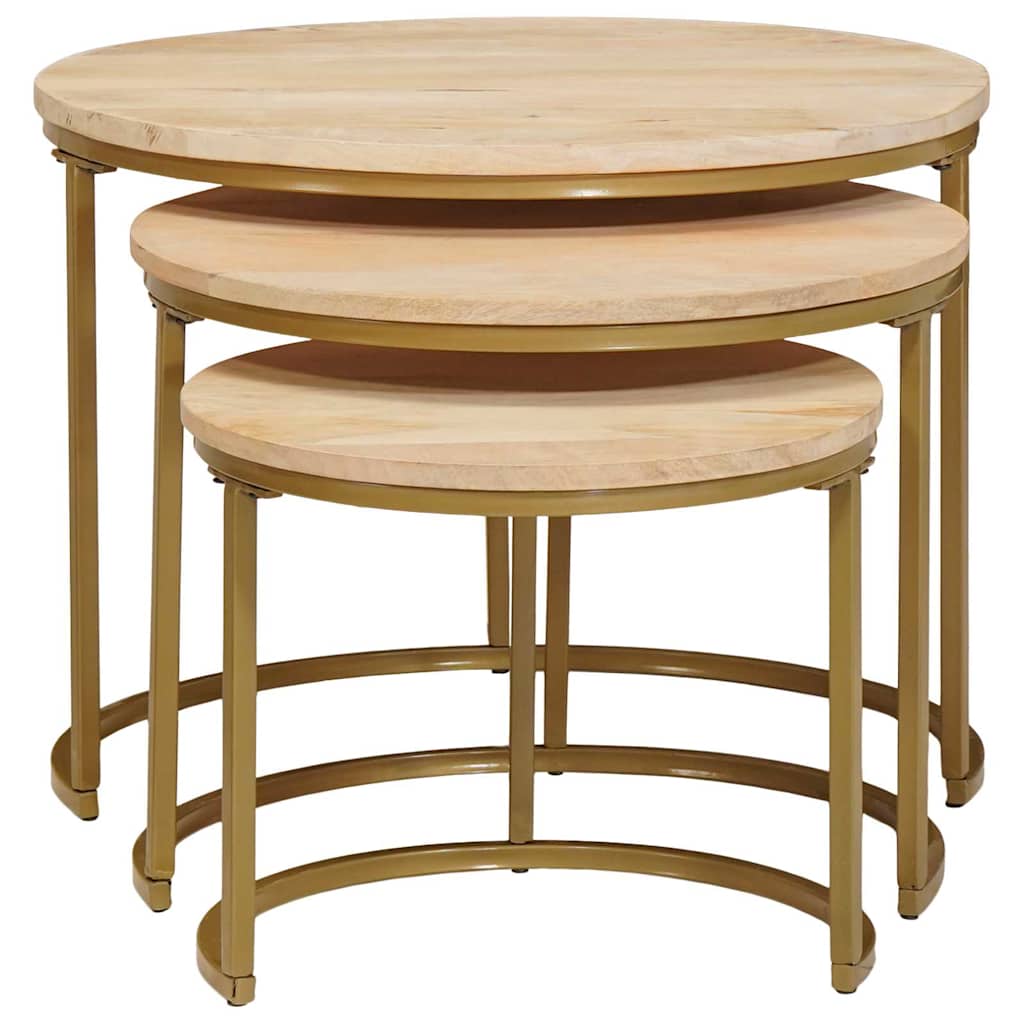 Nesting Kaffeborde 3 stk. Brun 54 x 54 x 40 cm
