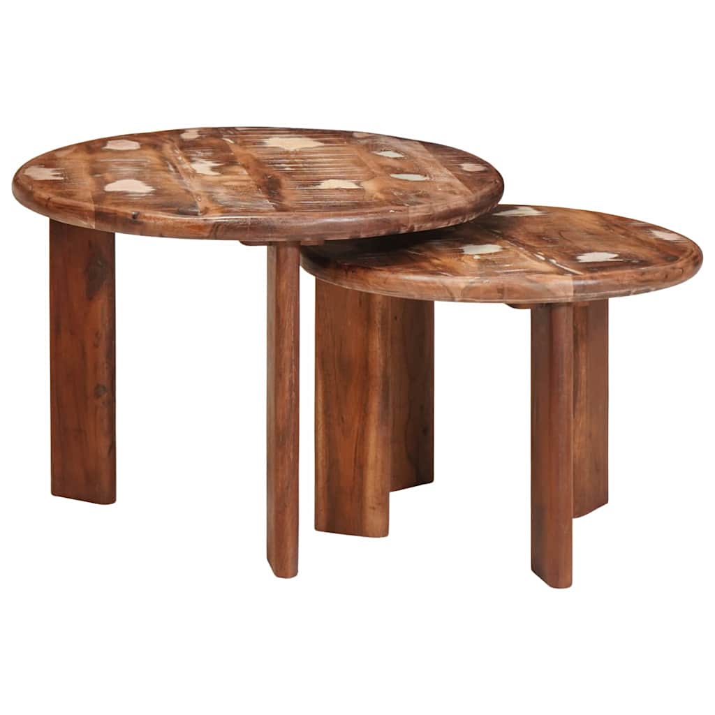 Nesting Kaffeborde 2 stk. Flerfarvet Ø 50 x 40 cm
