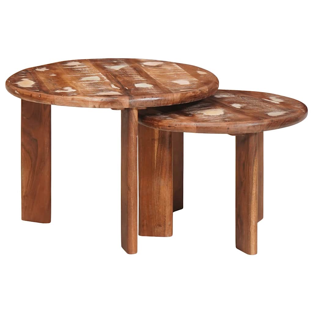 Nesting Kaffeborde 2 stk. Flerfarvet Ø 50 x 40 cm