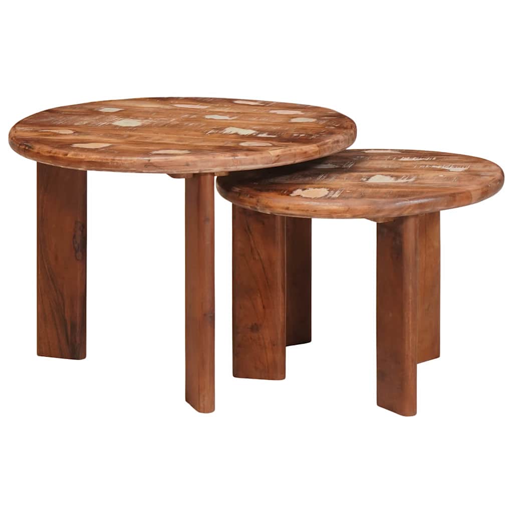 Nesting Kaffeborde 2 stk. Flerfarvet Ø 50 x 40 cm