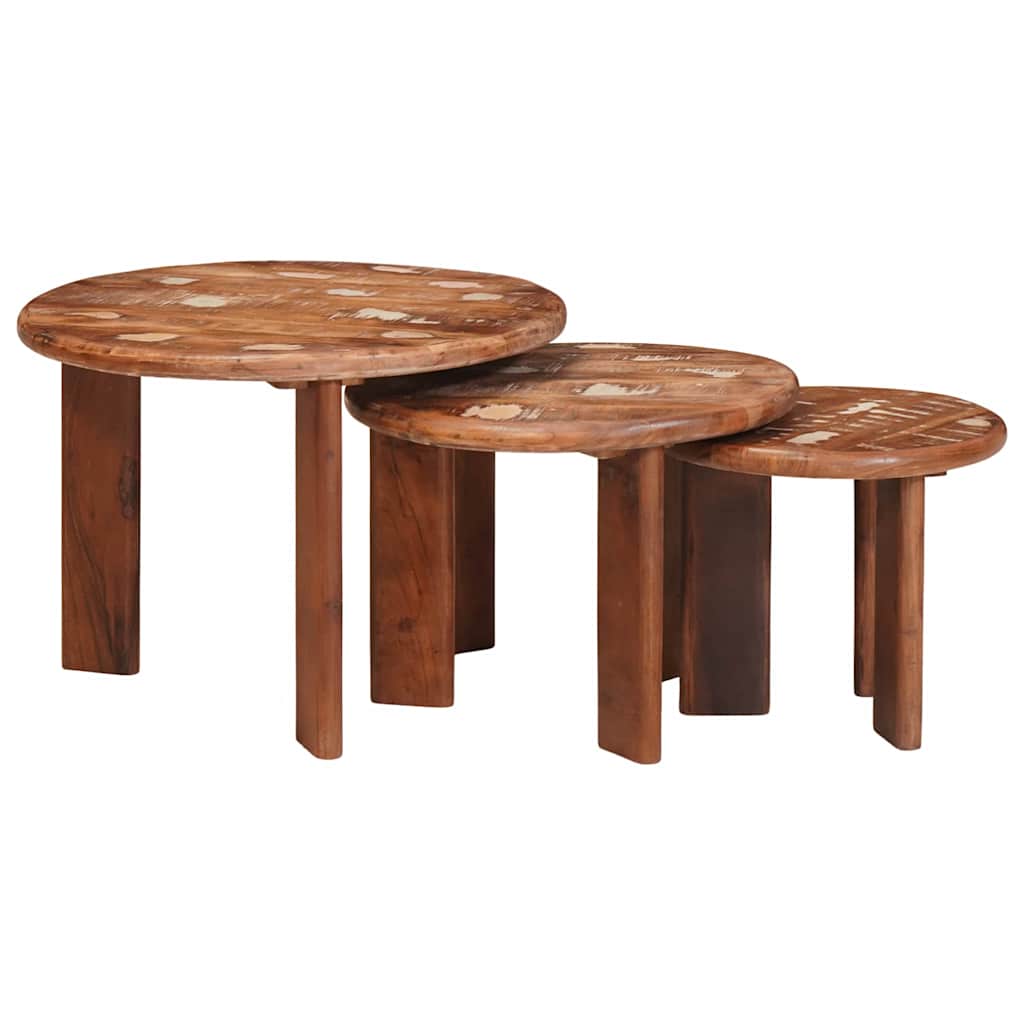 Nesting Kaffeborde 3 stk. Flerfarvet Ø 54 x 40 cm