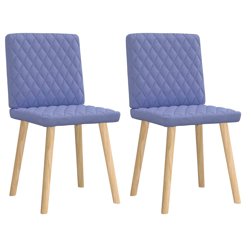 spisebordsstole 2 stk. Jeans blåt stof
