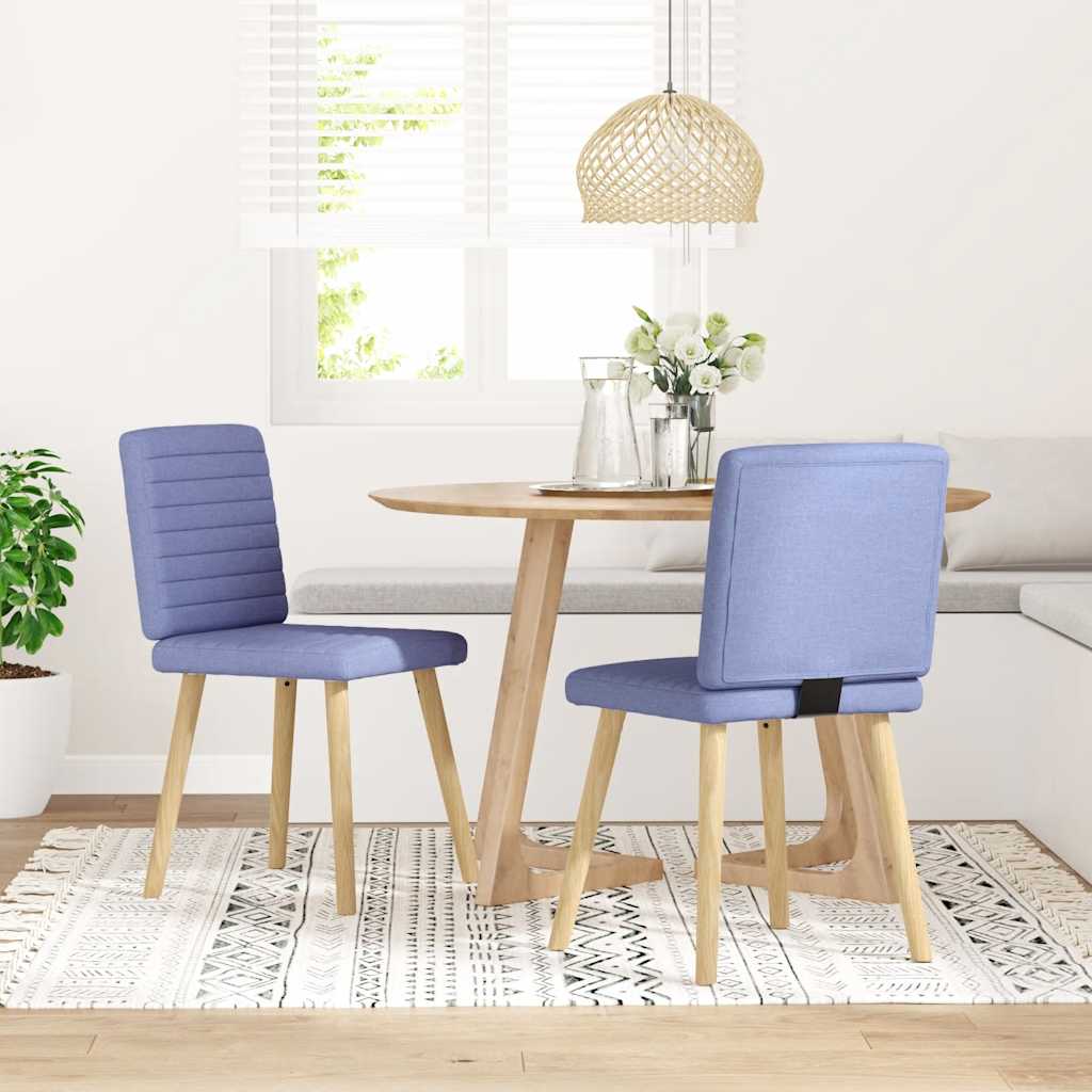 spisebordsstole 2 stk. Jeans blåt stof
