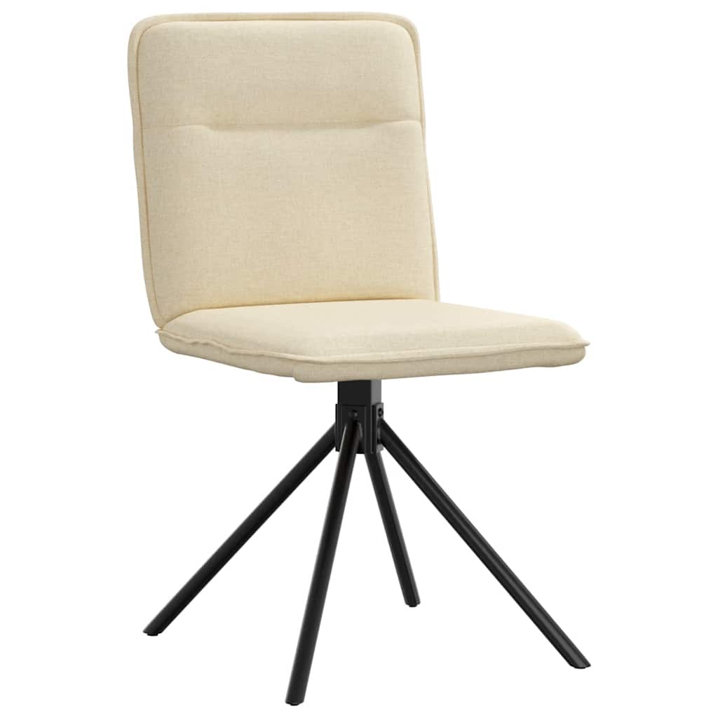 spisebordsstole 2 stk. stof cremefarvet