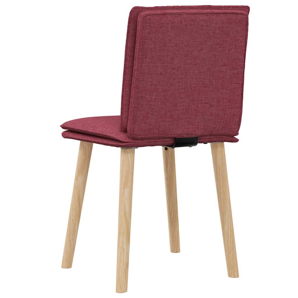spisebordsstole 2 stk. stof vinrød