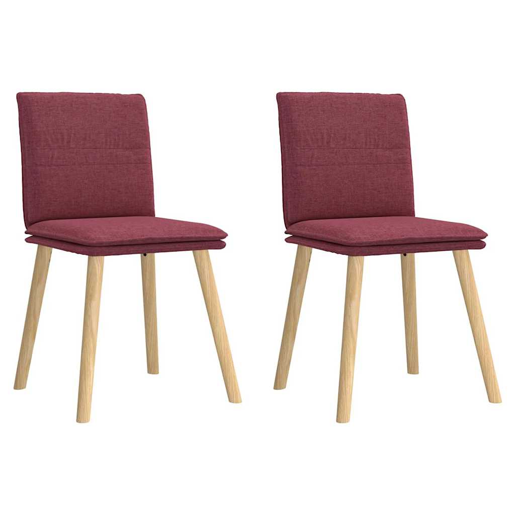 spisebordsstole 2 stk. stof vinrød