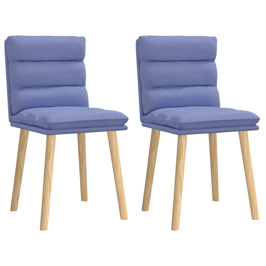 spisebordsstole 2 stk. Jeans blåt stof