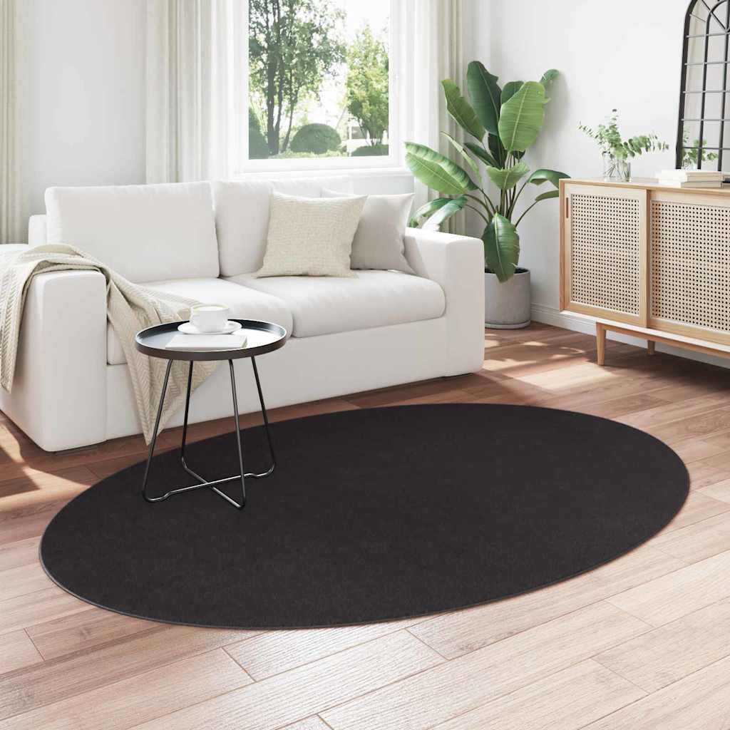Tæppe HUARTE Sort 140 x 200 cm 100% polyester
