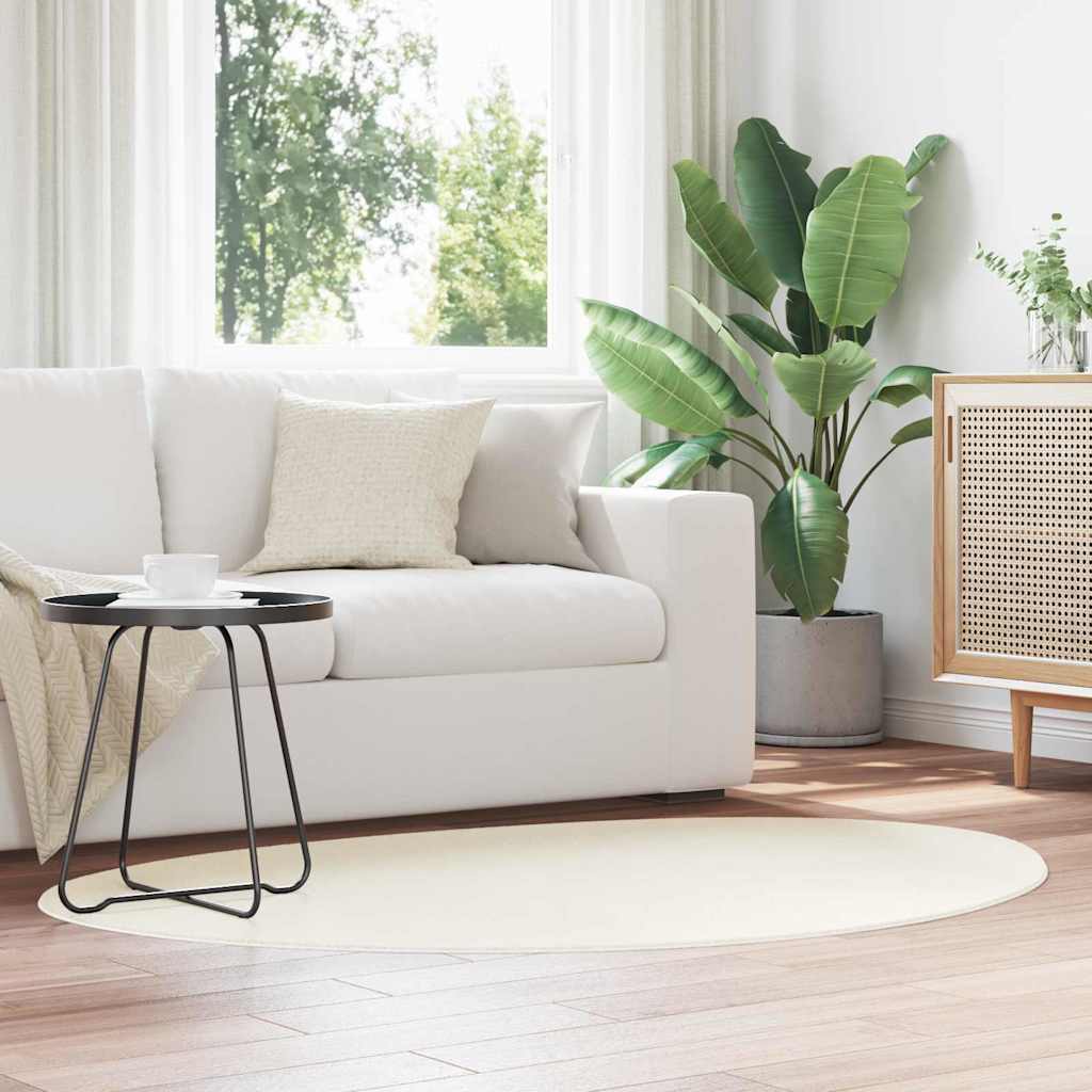 Tæppe HUARTE Cremefarvet 100 x 200 cm Polyester