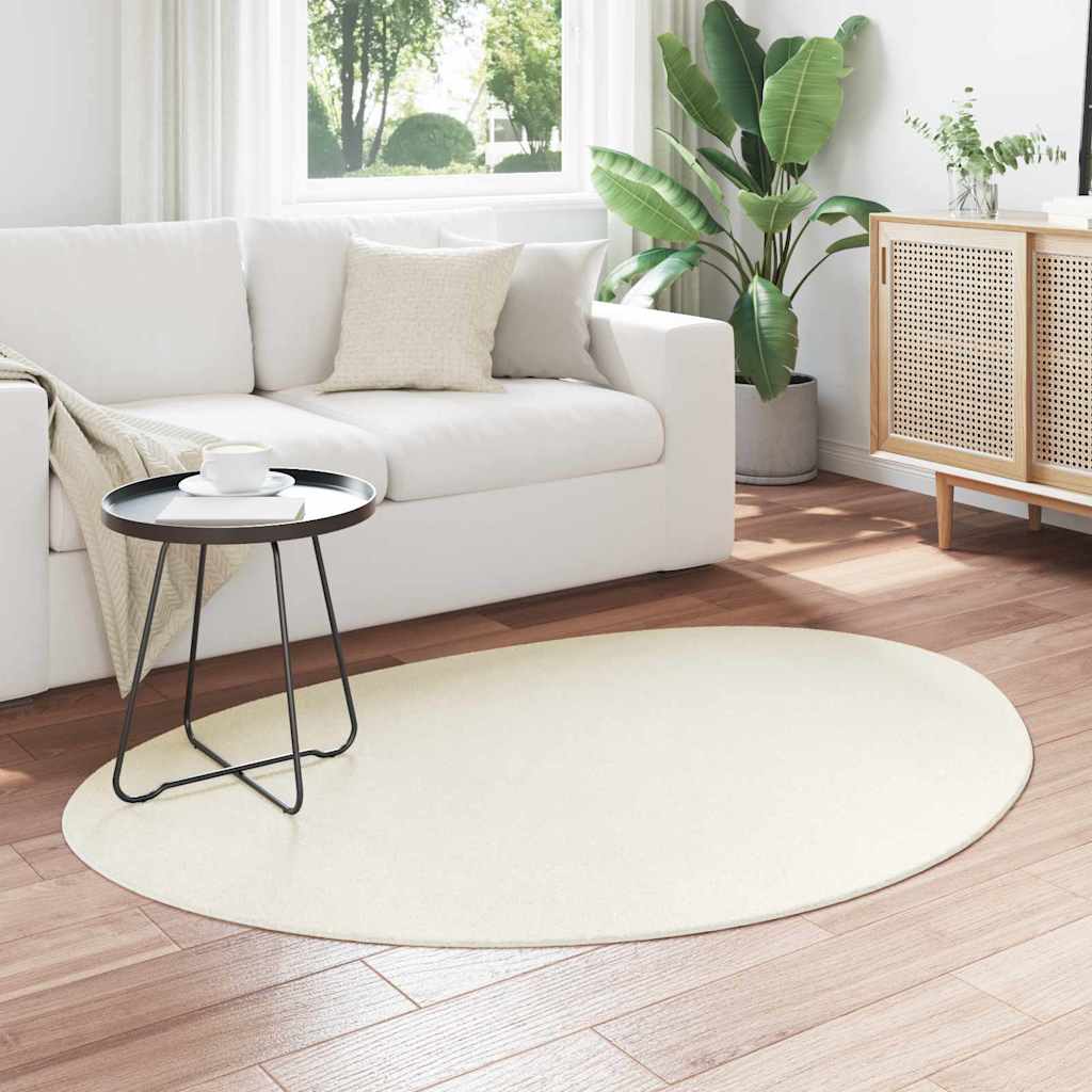 Tæppe HUARTE Cremefarvet 100 x 200 cm Polyester