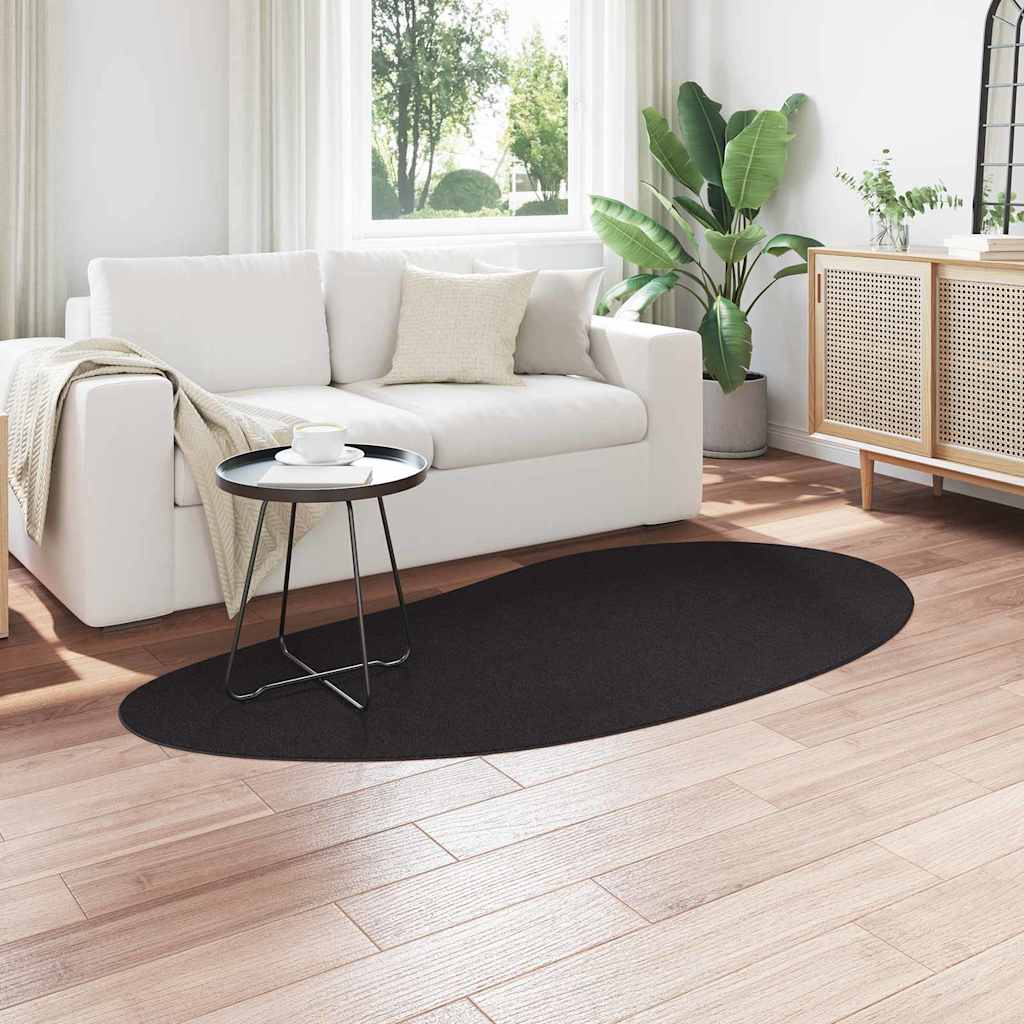 Tæppe HUARTE Sort 100 x 200 cm Polyester
