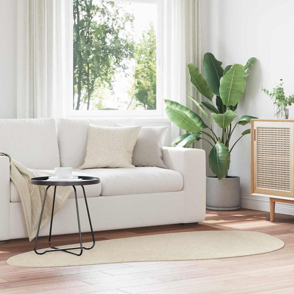 Tæppe HUARTE Beige 100 x 200 cm Polyester