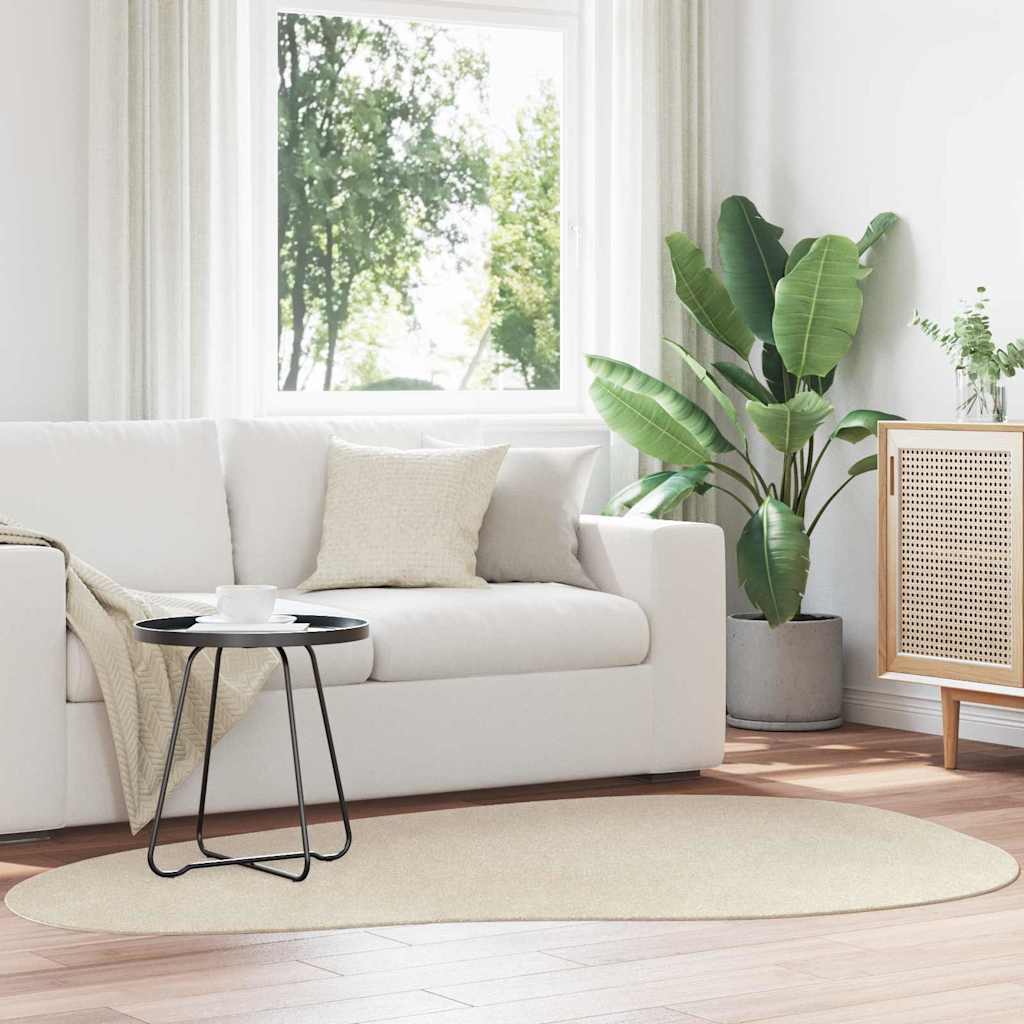 Tæppe HUARTE Beige 140 x 200 cm Polyester