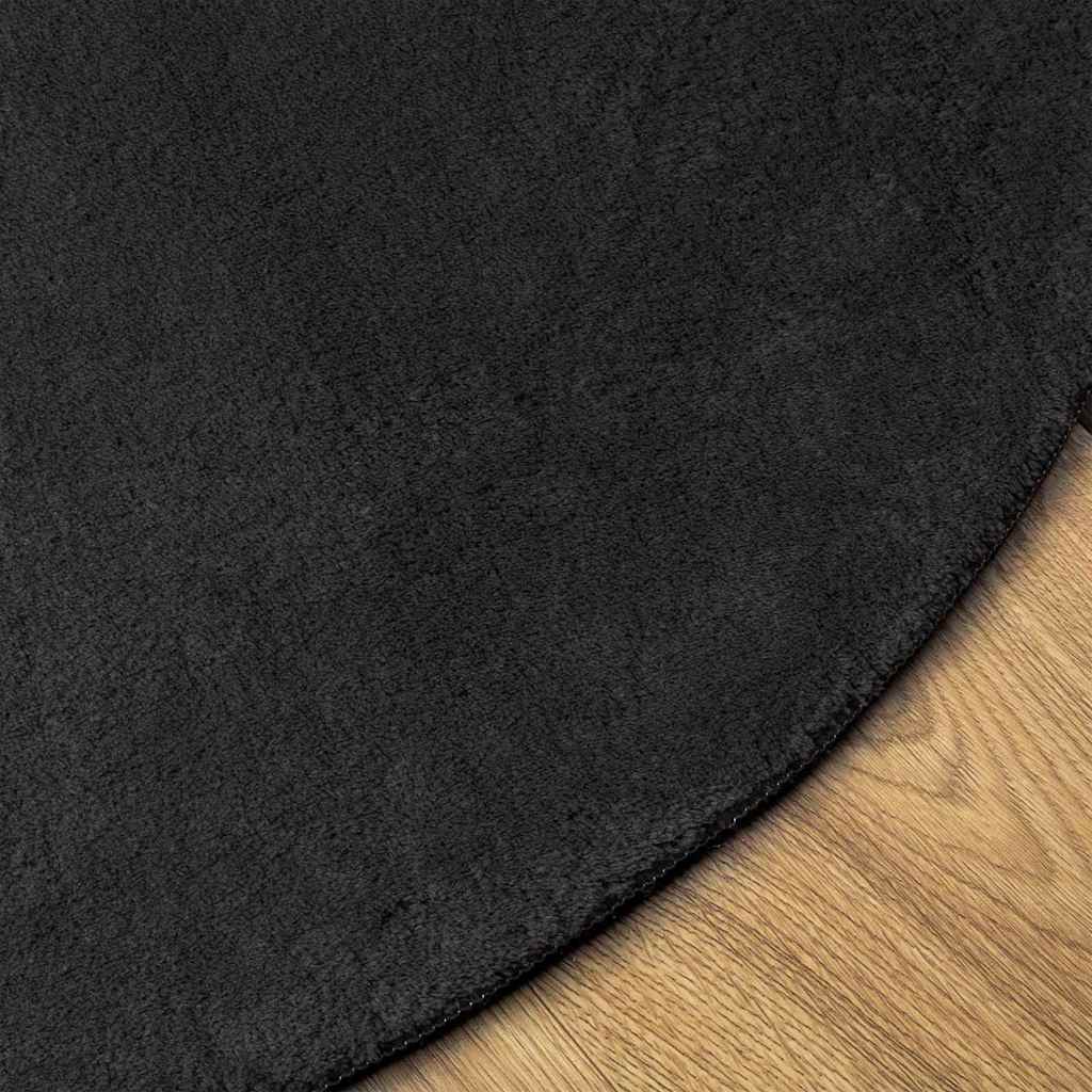 Tæppe HUARTE Sort 80 x 150 cm Polyester