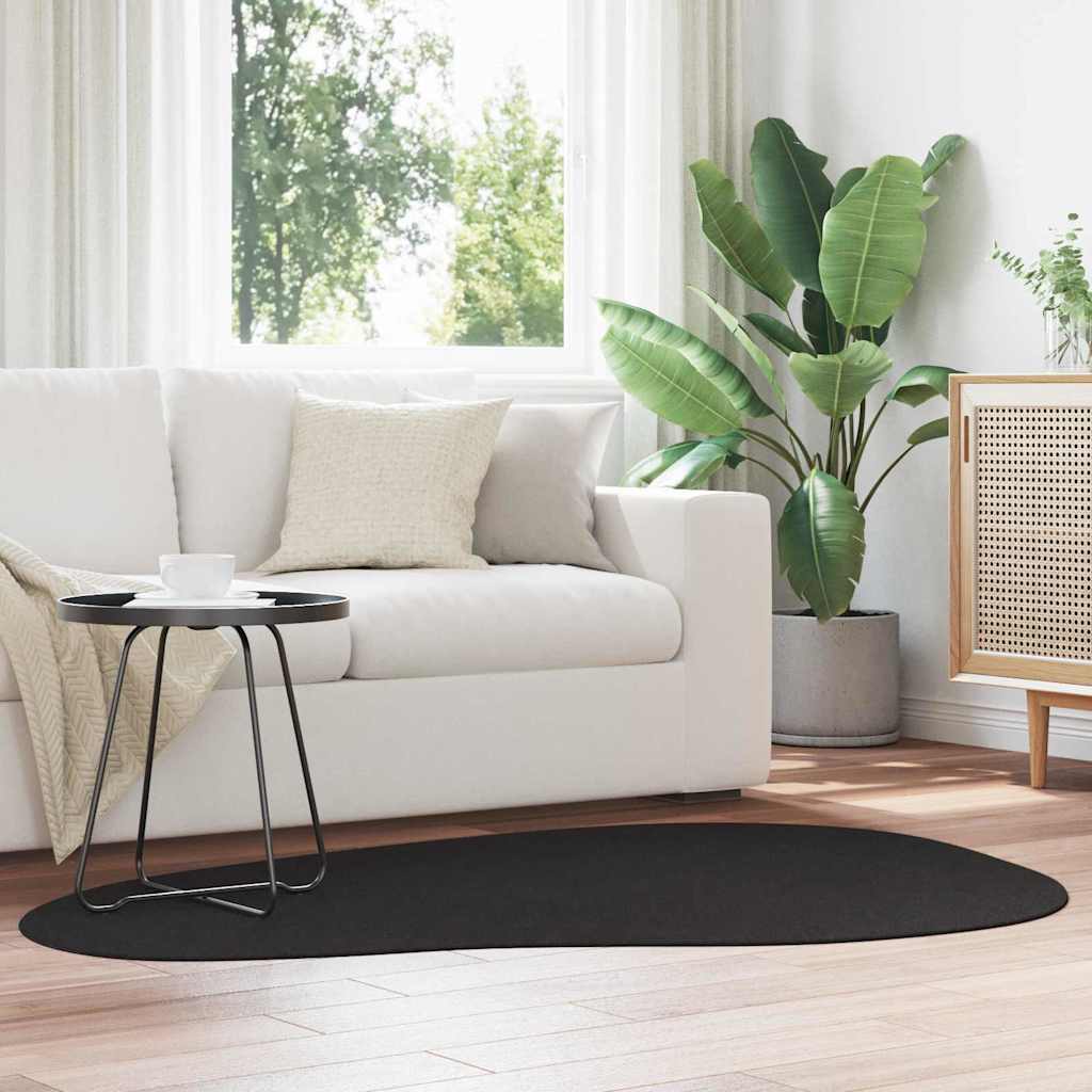 Tæppe HUARTE Sort 120 x 170 cm Polyester