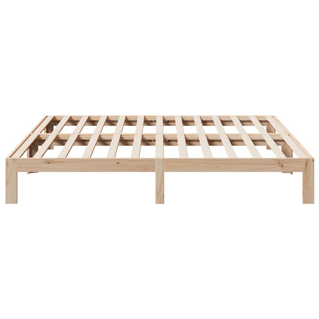 sengeramme uden madras 160x200 cm massivt fyrretræ