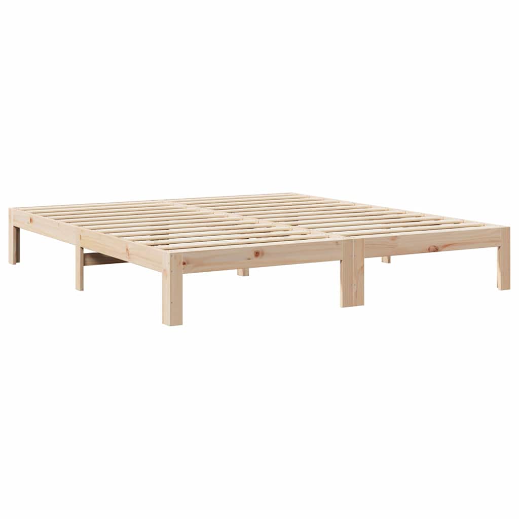 sengeramme uden madras 160x200 cm massivt fyrretræ