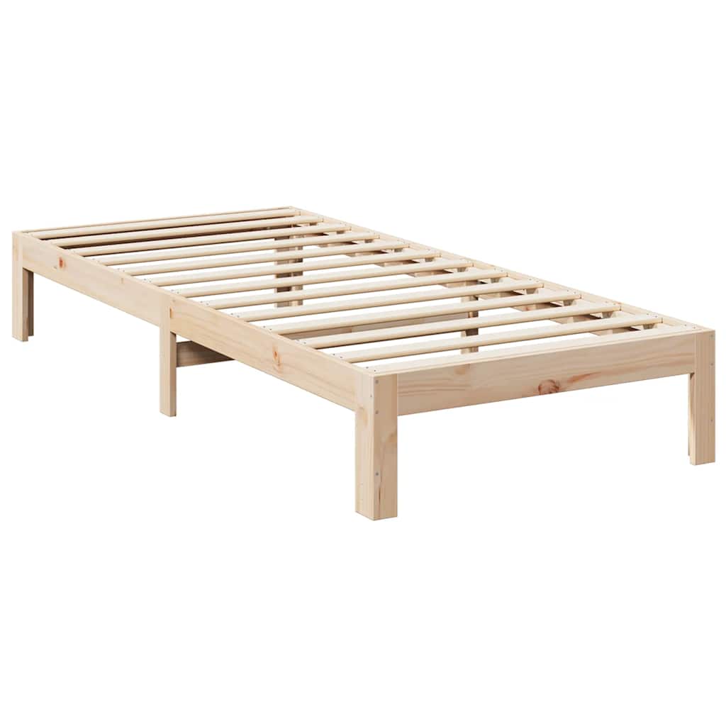 sengeramme uden madras 90x200 cm massivt fyrretræ
