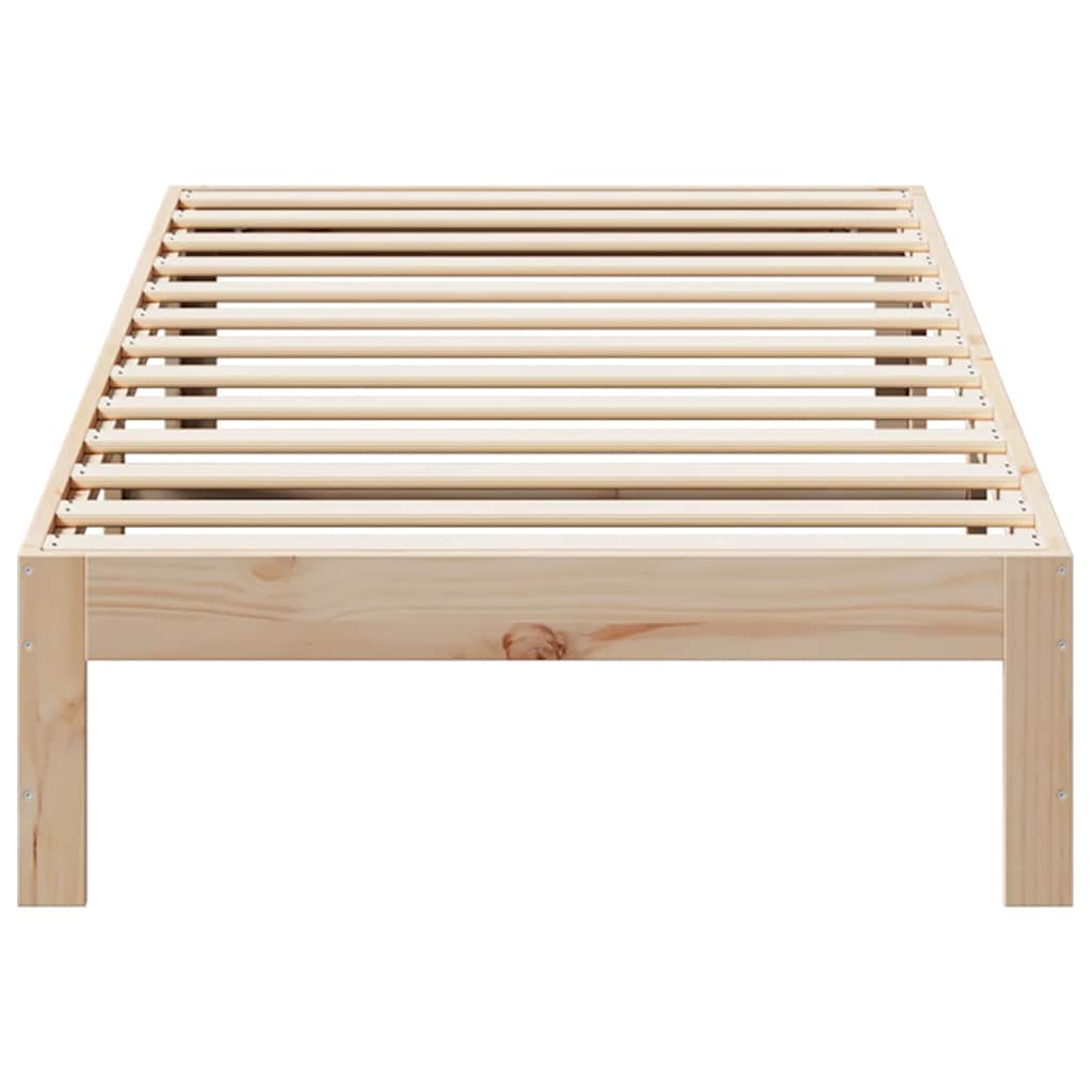 sengeramme uden madras 90x200 cm massivt fyrretræ