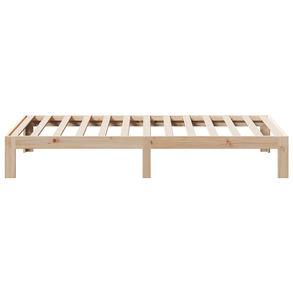 sengeramme uden madras 90x200 cm massivt fyrretræ