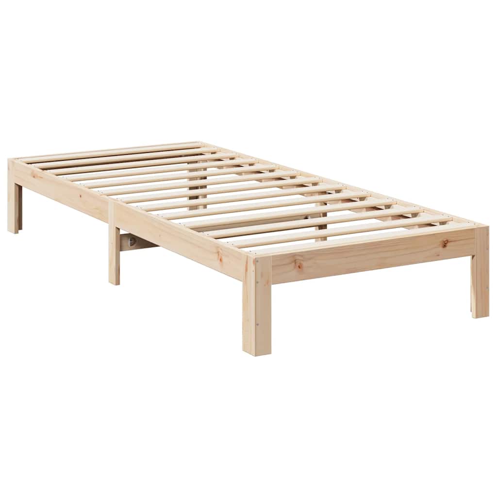 sengeramme uden madras 90x200 cm massivt fyrretræ