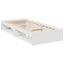 daybed med reol uden madras 100x200 cm massivt fyrretræ hvid