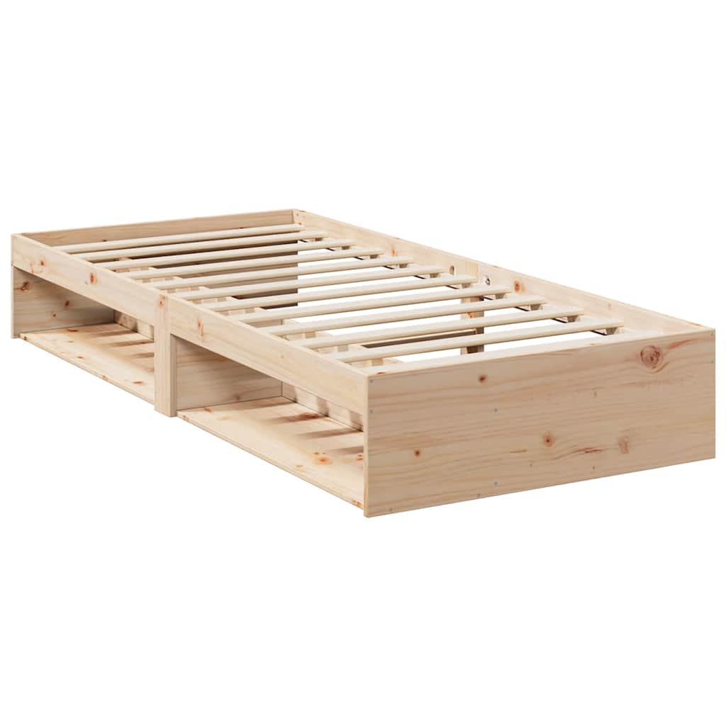 daybed uden madras 90x200 cm massivt fyrretræ