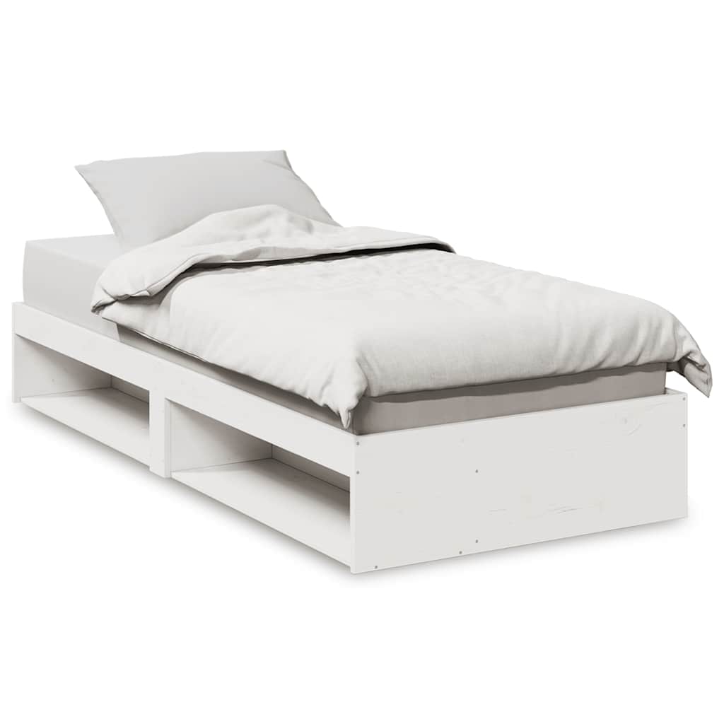daybed uden madras 90x200 cm massivt fyrretræ hvid