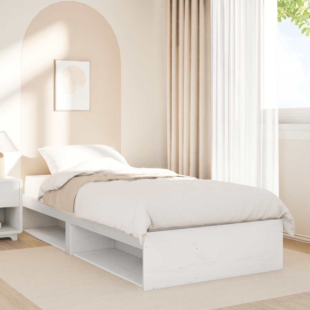 daybed uden madras 90x200 cm massivt fyrretræ hvid