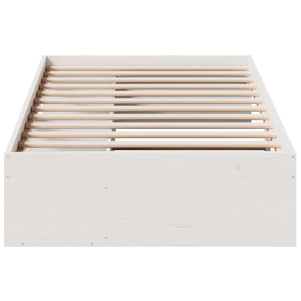 daybed uden madras 90x200 cm massivt fyrretræ hvid