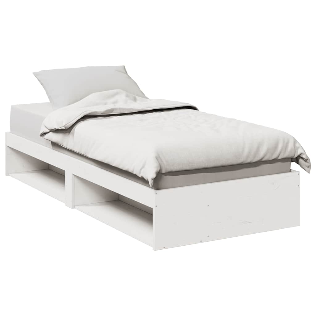daybed uden madras 90x200 cm massivt fyrretræ hvid