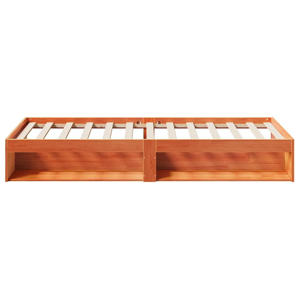 daybed uden madras 90x200 cm massivt fyrretræ gyldenbrun