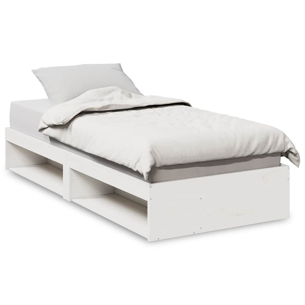 daybed uden madras 80x200 cm massivt fyrretræ hvid