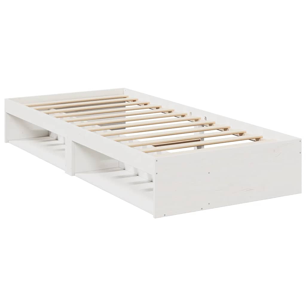daybed uden madras 80x200 cm massivt fyrretræ hvid