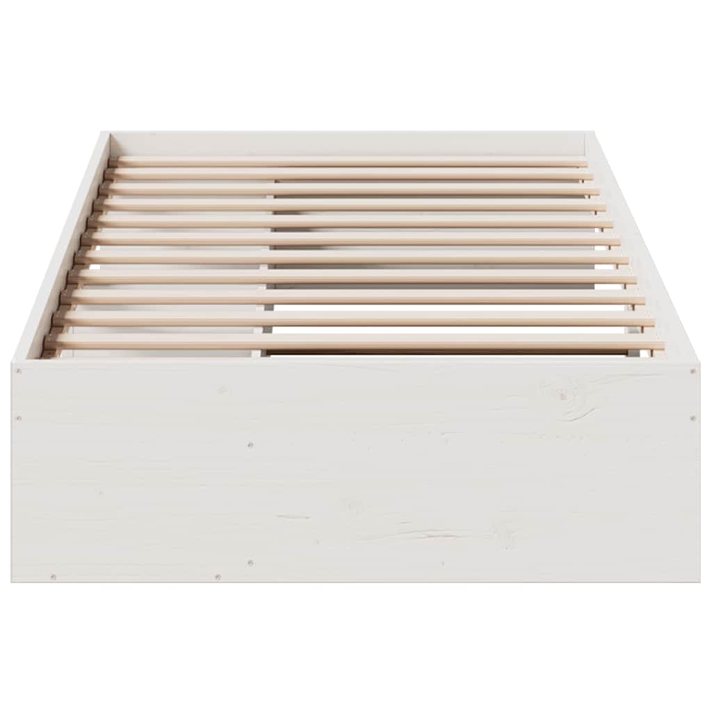 daybed uden madras 80x200 cm massivt fyrretræ hvid