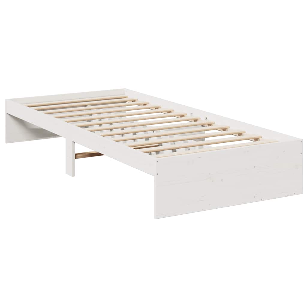 daybed uden madras 80x200 cm massivt fyrretræ hvid